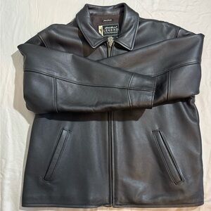 Eddie Bauer Legend Dark Brown Heavy Leather Jacket, in mint condition